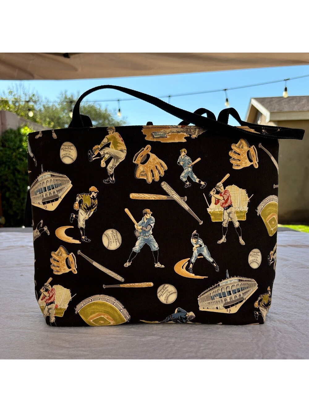 Rare! Miki Miki Vintage Baseball Theme Tote Bag Collector's